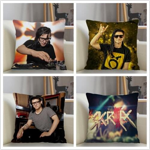 Musife Skrillex Pillowcase Custom Square Pillow Cover Case Zipper Pillowcase 35*35,40*40,45*45cm Drop Shipping