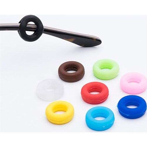 New 9 ColorType Round Silicone Anti-skid Glasses Leg Cover Anti-slip Ring Side Support Decompression Sleeve Fixed Against Drop