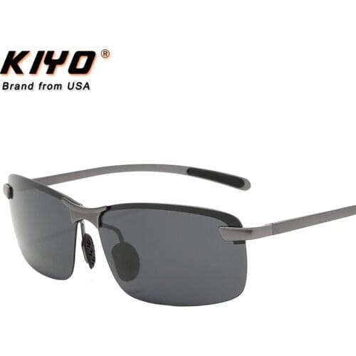 KIYO Brand 2020 New Women Men Square Polarized Sunglasses Aluminum and Magnesium Classic Sun Glasses UV400 Driving Eyewear 3847