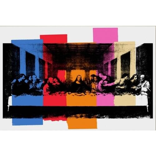 Orlco Art Detail OF THE LAST SUPPER POP Art Print Wall Painting picture Home Abstract