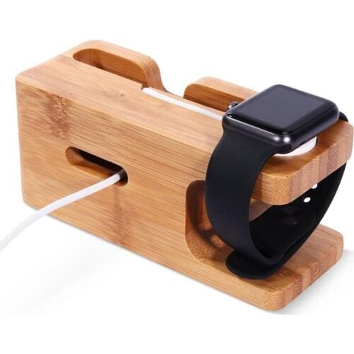 Universal iwtch Charging Mobile Phone Holder Stand Wood Bracket For iPhone 11 Pro 8 XR Universal Desktop Holder