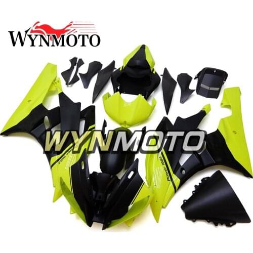 Complete Light Green Black Fairings Kit For Yamaha R6 2006 2007 Year Injection ABS Plastics Frames Hulls Fittings Bodywork