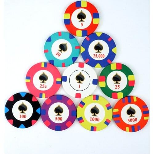 Professional Casino Poker Chips Set New Ceramic Texas 10pcs/Lot Dropshipping Wholesale