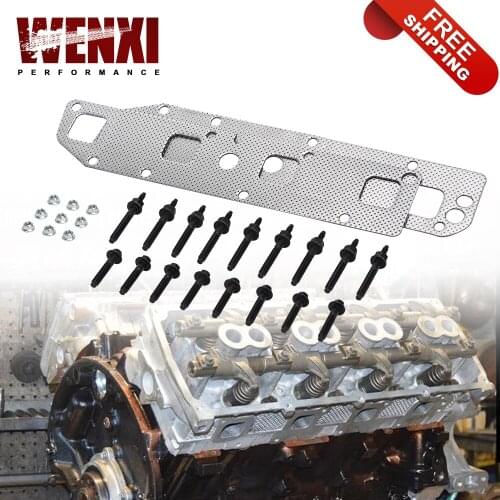 Exhaust Manifold Gasket L+R Bolts Studs For 03-08 Ram Dodge Chrysler Jeep 5.7L V8 Gas 53013944AA FREE SHIPPING