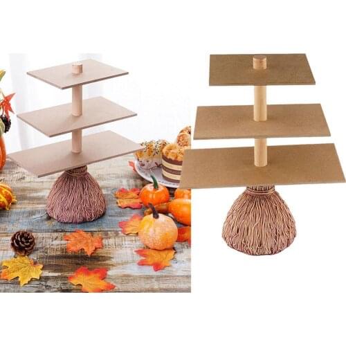 Halloween Pumpkin Snack Bowl Rack Cute Broom Snack Bowl Rack Dessert Rack Halloween Christmas Party Decoration