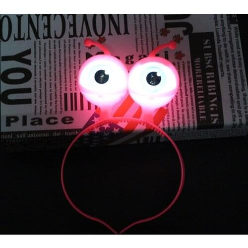 Luminous LED Big Burst Eye Headband Fun Alien Hairband For Cosplay Party Halloween Dress Up Head Band Kids Adult Gifts Toys