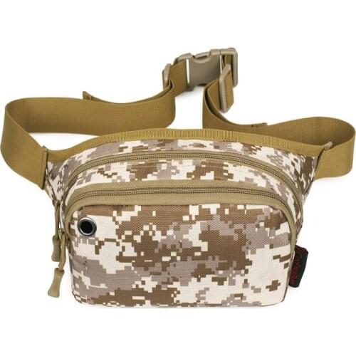 Tactical Camouflage Outdoor Sports Riding Nylon Waterproof Waist Bag Men Women Hiking Fishing Climbing Multi Function Chest Bags