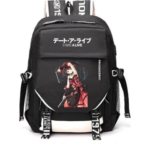 Unisex Anime Cartoon DATE A LIVE Itsuka Shido Yatogami Tohka Tenka Outdoor Travel Rucksack Casual Schoolbag Student Backpacks