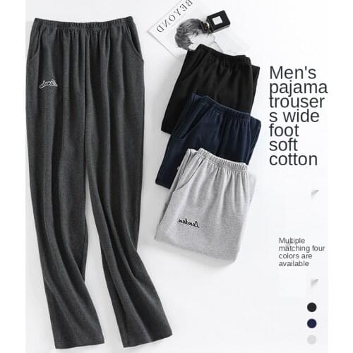 6535Cotto 5XL Casual Long Pants Trousers Pajama Jammies Beam Relax Feet ElasticWaist Autumn Winter Boy Man Sleepwear Pyjamas hde
