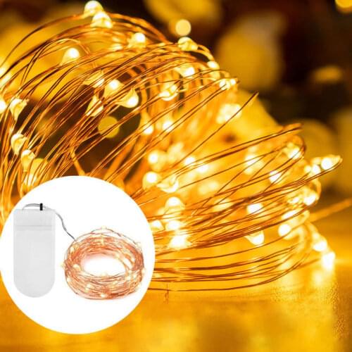 1/2/3M Fairy LED Wire String Lights New Years Led Festoon Light Garland Bedroom Festoon Christmas Lights Home Wedding Decor