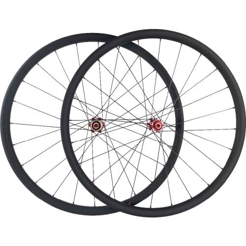 1400g SUPER LIGHT 29ER 700c cyclocross CX bike 28mm asymmetric clincher tubeless straight pull carbon wheelset hookless wheels