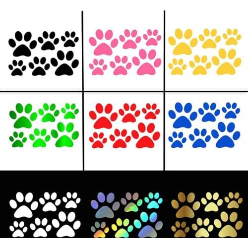 15x9.5cm Funny Creative Lovely Car Stickers Dog Cat Paws Pet Animal Footprints Decoration Car Whole Body Stickers Decal Vinyl