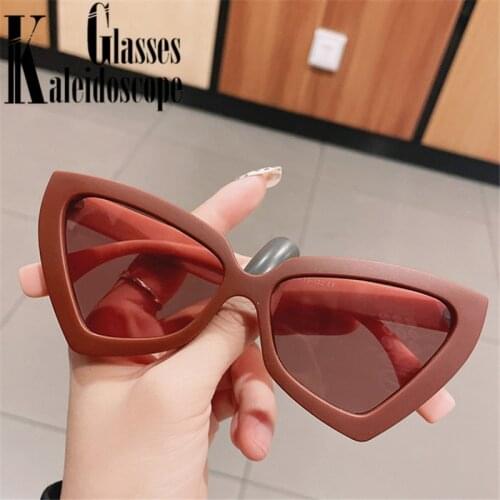 2021 Trendy Cat Eye Sunglasses Women Luxury Designer Polygon Sun Glasses Men Vintage Triangle Eyeglasses UV400 Shades Goggles