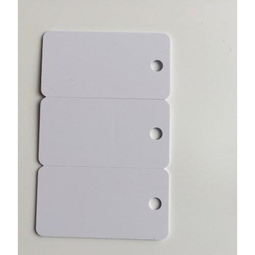 230X/Lot High Quality Glossy Finish Surface 3up Printable PVC Card with Punch Hole Print by Epson or Canon Printer CR80