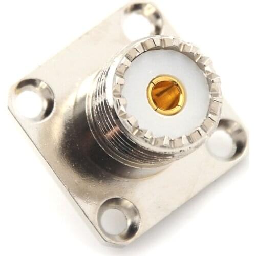 5PCS/lot UHF Female SO239 Panel Chassis Mount Flange Deck Mount Solder Cup RF Connector