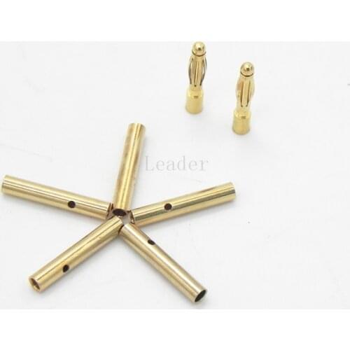 50 Pairs / Lot 2 mm Gold Plated Banana Plug Connector RC Battery DU0080