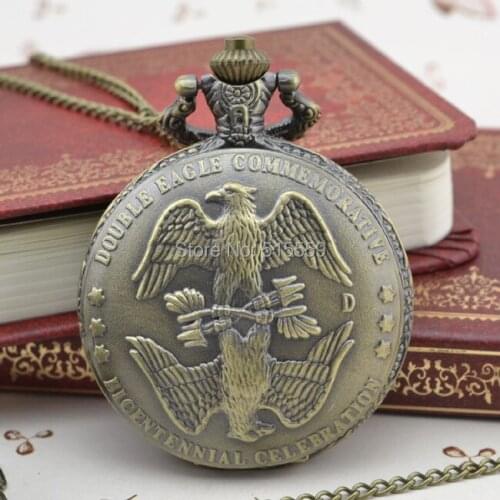 50pcs/lot DHL Free Shipping Real Bronze Flying Owl Pocket Watch Top Quality Watch Necklace Gift Watch Factory Price Wholesale