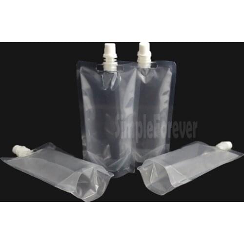 500pcs 250ml Stand-up Plastic Beverage Bag Spout Pouch for Fruit Juice Milk Coffee Liquid Drink Pouch