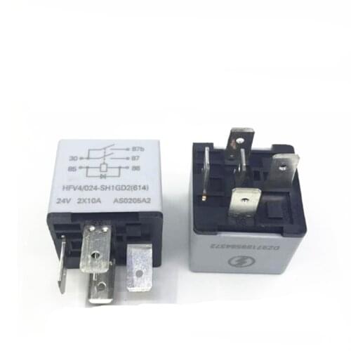 HOT NEW 24V AUTO relay HFV4 024-SH1GD2 HFV4 024 SH1GD2 HFV4-024-SH1GD2 HFV4024SH1GD2 24VDC DC24V 24V 10A 5PIN