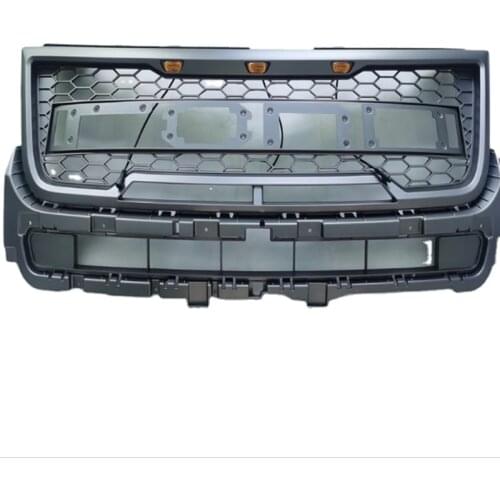 Black Gray Carbon Fiber Pattern ABS Material Car Racing Grill Front Grille For Ford Explorer 2015-2018 Upgrade to F150 Style