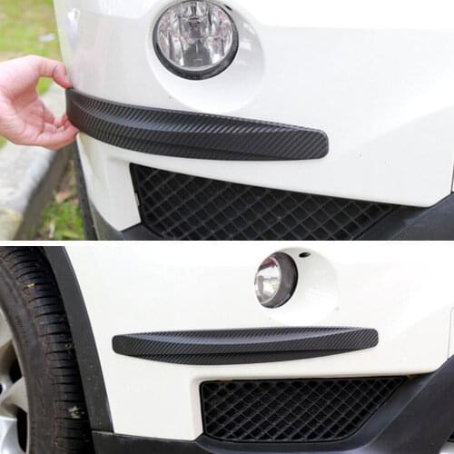 BBQ@FUKA 2x Universal Car Anti Scratch Rub Protector Strips Bar Bumper Guard Carbon Fiber For bmw audi ford toyota hyundai