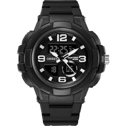 OHSEN Brand Men Quartz Digital Watch Mens Sport Watches Electronic Military Wrist watch Male Waterproof Clock Relogios Masculino
