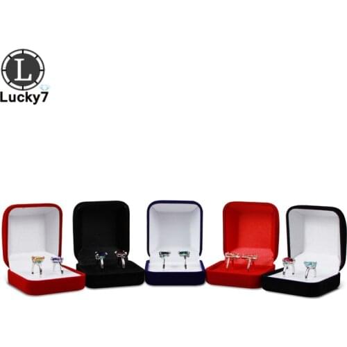 Lovers Ring Case Double Rings Jewelry Package Box 5 Color Available Ring Stud Earrings Jewelry Organizer Storage Gift Box
