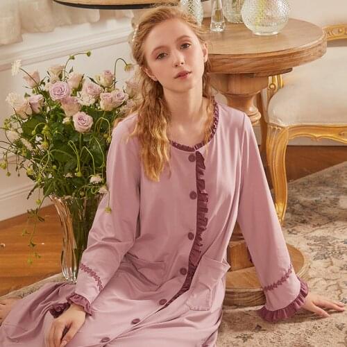 Robe Women Robes Elegant Woman Robe Long Sleeve Sleepwear Long Dress