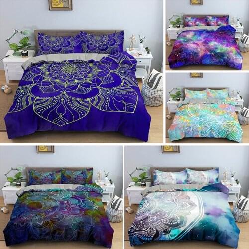 Dazzle Mandala Bedding Set Comforter Duvet Cover Bedclothes Quilt Cover Queen King Size Bedding for Kids