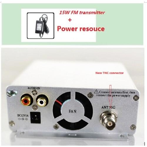 Hot sales! 1.5W/15w pll FM transmitter FMU SER ST-15B with franquency range 87MHz~108MHz + POWER SUPPLY