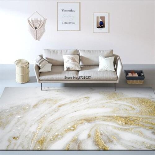 Marble Pattern Platinum Rug Nordic Rug Next To Bedroom Fashion Geometric Rug Kitchen Floor Mat