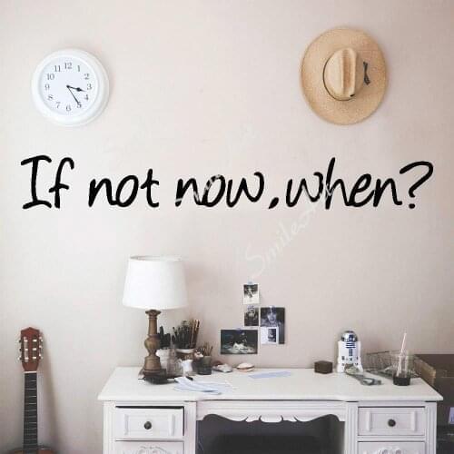 Cartoon If Not Now,When? Vinyl Self Adhesive Wallpaper For Kids Rooms Decoration Diy Pvc Home Decoration Accessories