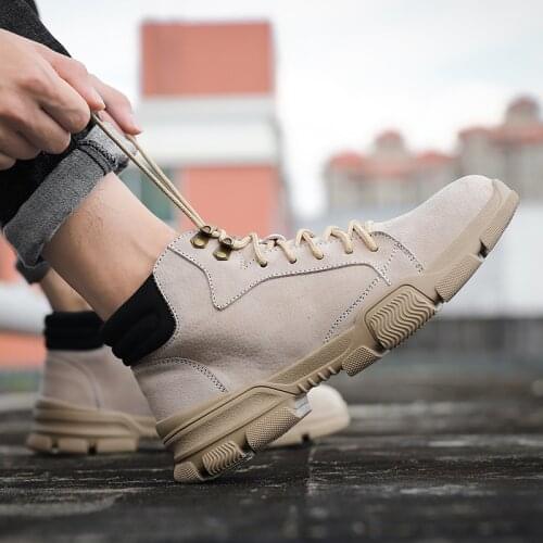 Mens Hightop Shoes Winter Shoes Men Official Mens Boots Casual Platform Man For High Top Sneakers Comfortable Scarpa Uomo