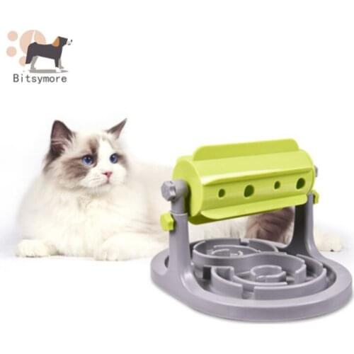 2019 New Slow Feeder Plastic Interactive Pet Dog Bowl Anti Choking Puppy Cat Eating Dish Bowl Anti-Gulping Food Plate