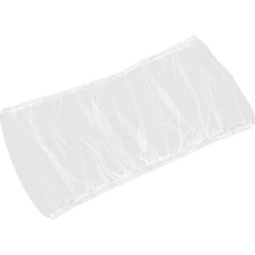 New Bird Cage Cover Seed Catcher Bird Cage Mesh Net Cover Skirt Guard (White-M)