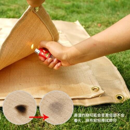 Outdoor Camping Fireproof Cloth Picnic Bbq Retardant Mat Heat Insulation Pad High Temperature Fire Blanket Glass Fiber Flame