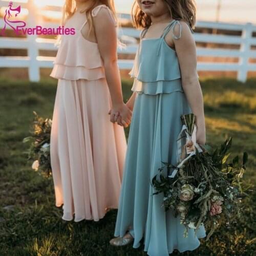 Communion Dresses Chiffon Flower Girl Dresses 2020 vestidos de niña Cute Girl Party Dress Vestidos De Comunion