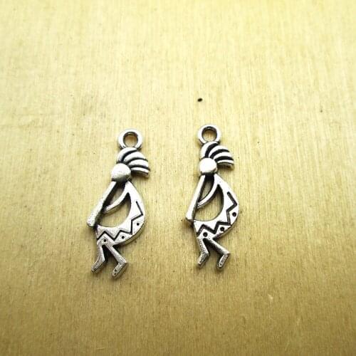 20pcs 9x 20mm Kokopelli Charms Kokopelli Pendants DIY necklace/ bracelets charms antique silver tone