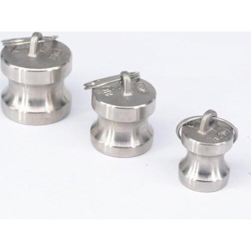 Size 1/2" 3/4" 1" 1-1/4" 1-1/2" 2" 2-1/2" 3" 4" 304 Stainless Steel Type DP Camlock Fitting Dust Plug Stop Flow