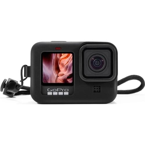 Silicone Protective Sleeve Case For GoPro Hero 9 Black Accessories with Camera Cover Shockproof Frame Case Wrist Strap Hous