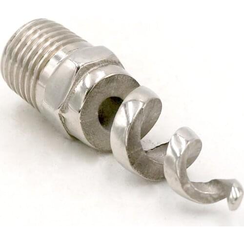 1/4" BSPT Male 316L Stainless Steel Spiral Cone Spray Nozzle For Garden Dedusting 0.7-25 Bar 130L/H