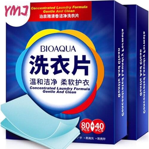 120Pcs Super Concentrated Washing Soap Laundry Tablets Laundry Fragrance Clean Gentle Washing Detergent Home Supplies Travel