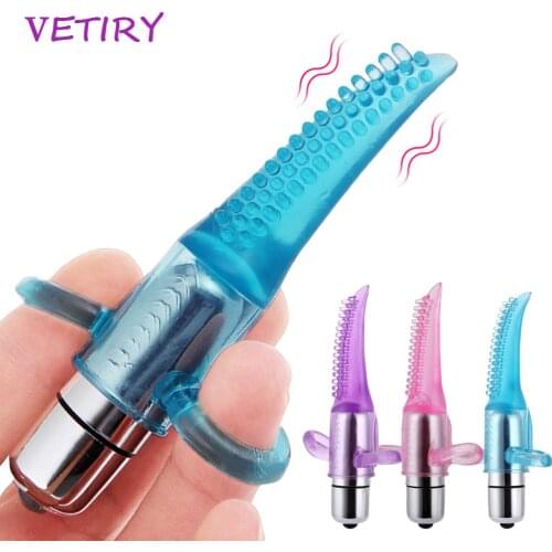 VETIRY Tongue Finger Vibrator Thorny Vibrating Oral Licking G Spot Massager Clitoris Stimulator Sex Toys for Women Masturbation
