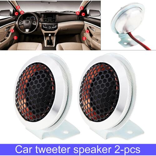 2pcs 1.5 Inch 180W 12V Aluminum Alloy Mini High Efficiency Car Dome Tweeter Speakers for Car Audio System