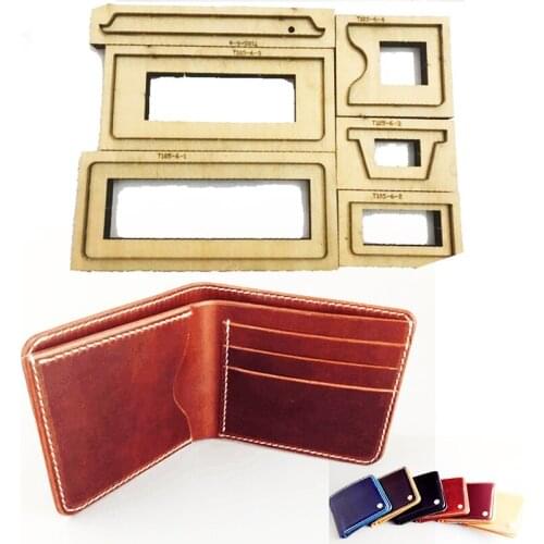Japan Steel Blade DIY Leather Wallet Wooden Die Cut Knife Mould Hand Punch Tool Set 120x90mm