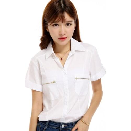 Garota Camisa Girl Shirts Spring Fashion Summer Women Solid Rolled Cuff Knotted Hem Shirt Button Casual Top Blouse Female Shirts