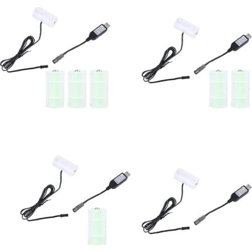 1.1m USB to 1.5V 3V 4.5V 6V C Cell Battery Eliminator Can Replace 1-4pcs 1.5V C Alkaline Batteries for Lamp Toy