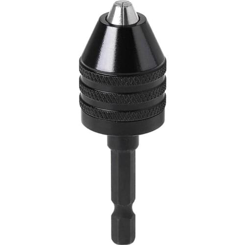 1/4" Keyless Drill Bit Chuck Adapter Converter Quick Change 0.8-8mm Hex Shank