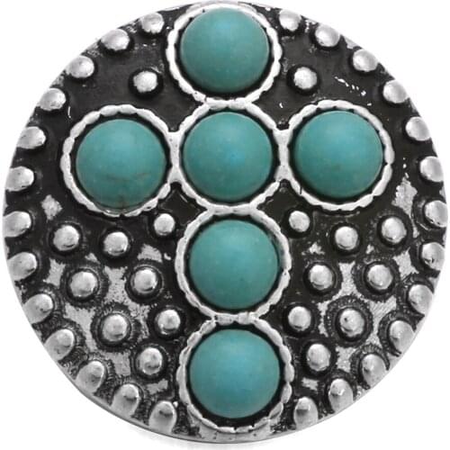 10pcs/lot New Snap Jewelry Green Stone Charm Cross 18mm Snap Buttons for Woman Snap Bracelet Button Jewelry ZA2000