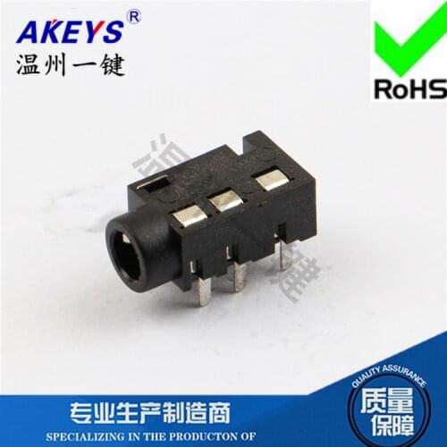 10 Pcs PJ-320E headset 3.5 socket 5 pin 2 fixed foot Dia 3.5MM socket female socket power socket